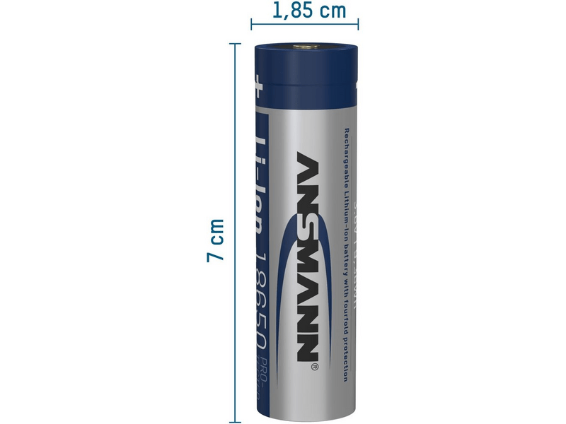 Ansmann 18650 Li-ion 2600mAh védett akkumulátor USB töltéssel (1307-0002)