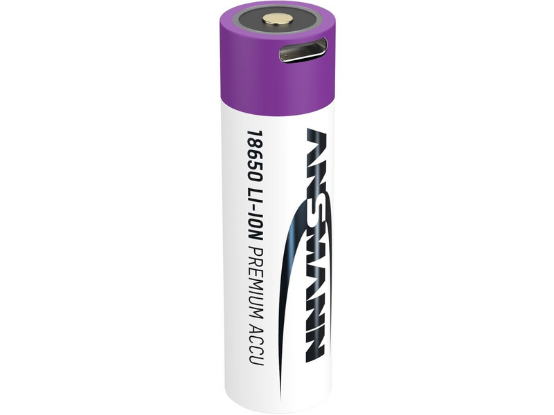Ansmann 18650 Li-ion 3400mAh védett akkumulátor USB töltéssel (1307-0003)