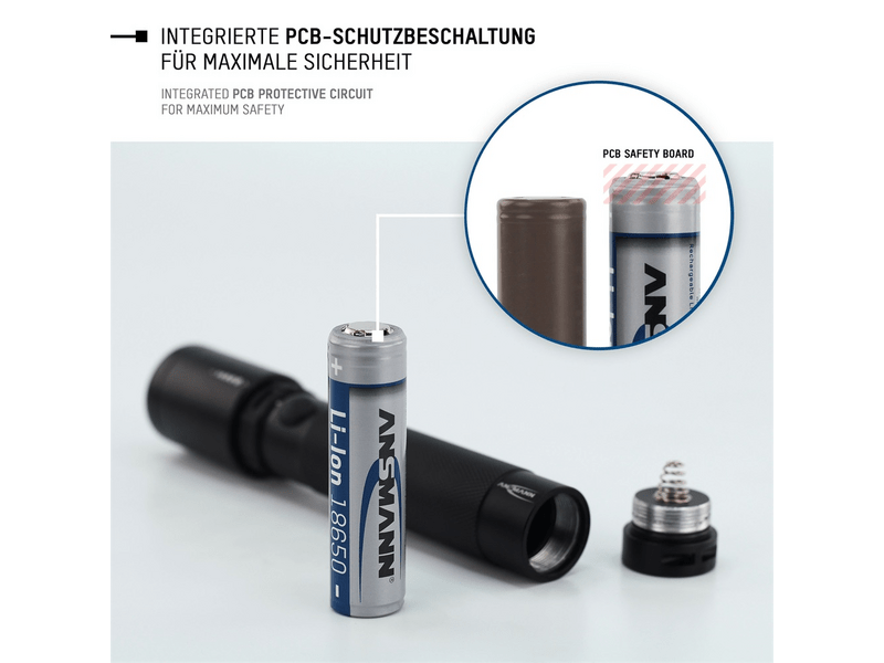 Ansmann 18650 Li-ion 3500mAh védett akkumulátor (1307-0001)