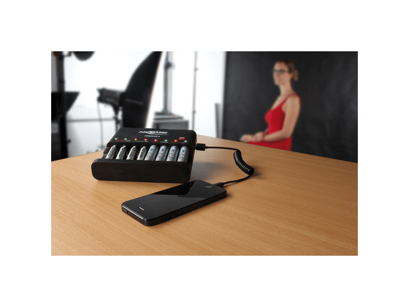 Ansmann akkumulátortöltő 8x AA/AAA NiMH akkuhoz (1001-0006)