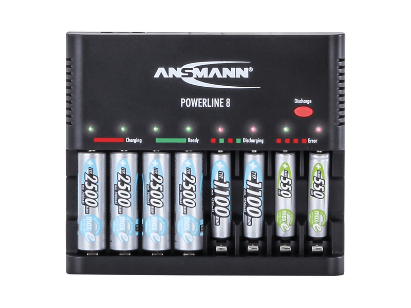 Ansmann akkumulátortöltő 8x AA/AAA NiMH akkuhoz (1001-0006)