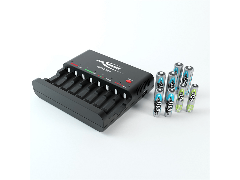 Ansmann akkumulátortöltő 8x AA/AAA NiMH akkuhoz (1001-0006)