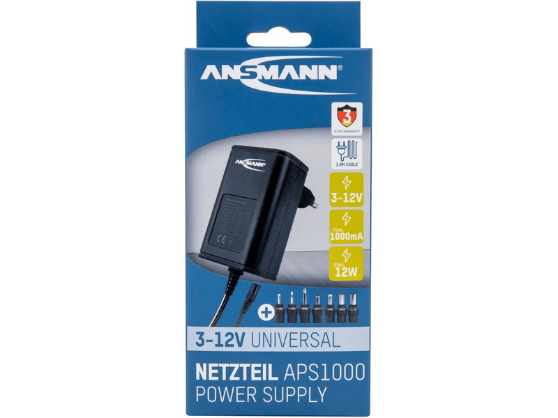 Ansmann APS 1000 tápegység 3-12V 1A 12W