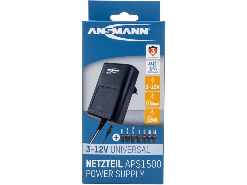 Ansmann APS 1500 tápegység 3-12V 1,5A 18W