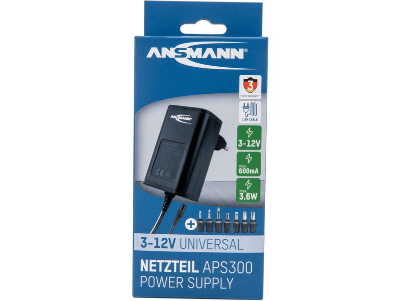 Ansmann APS-300 tápegység 3-12V 300mA 3,6W