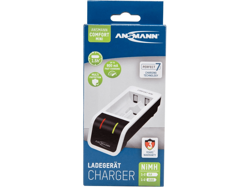 Ansmann Comfort Mini akkumulátor töltő 1-2db AA/AAA akkuhoz (1001-0091)