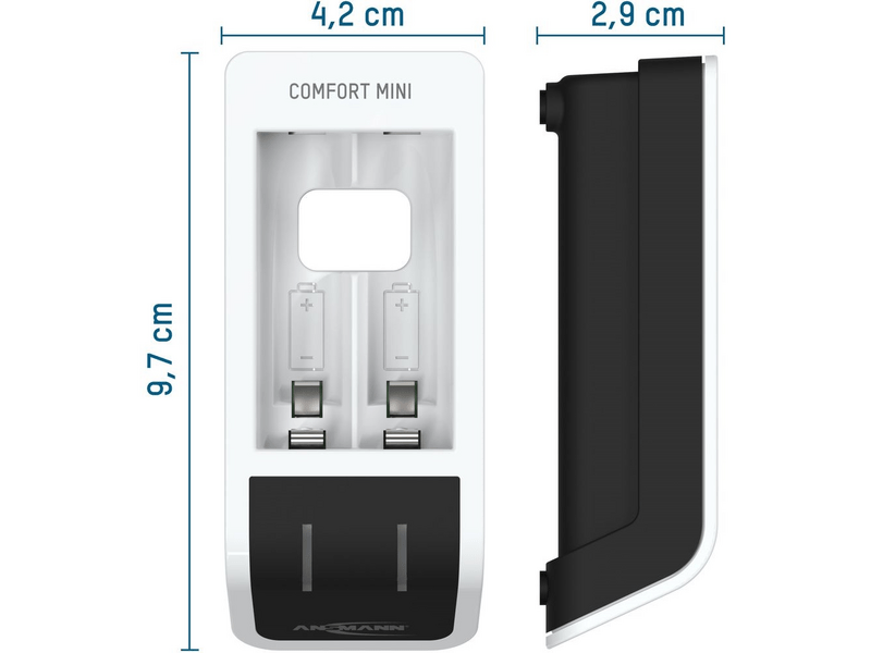 Ansmann Comfort Mini akkumulátor töltő 1-2db AA/AAA akkuhoz (1001-0091)