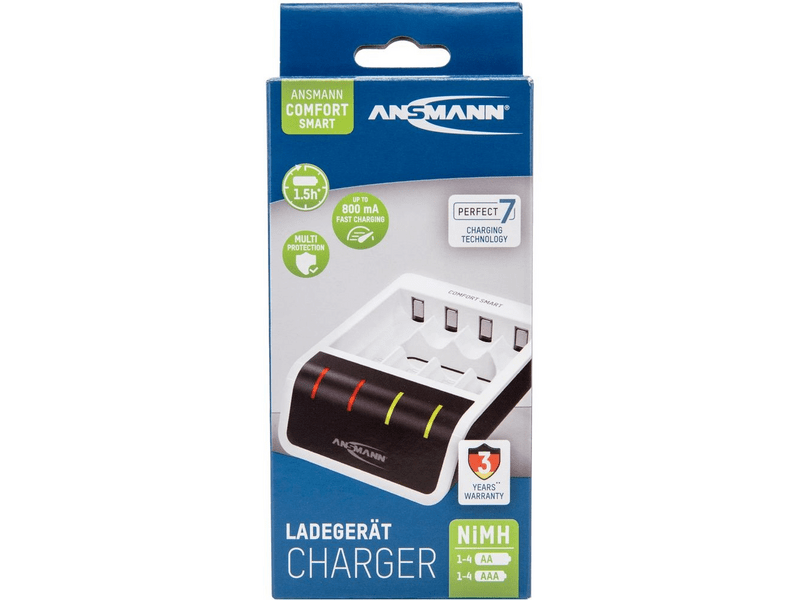 Ansmann Comfort Smart töltő 1-4 db AA/AAA akkuhoz (1001-0092)