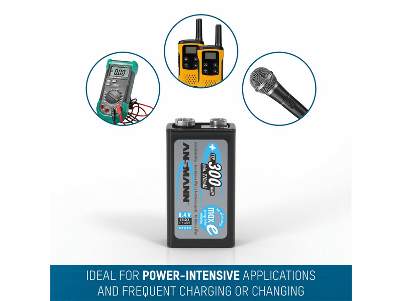 Ansmann Ni-MH 9V/6LR61 300mAh akkumulátor (5035453)