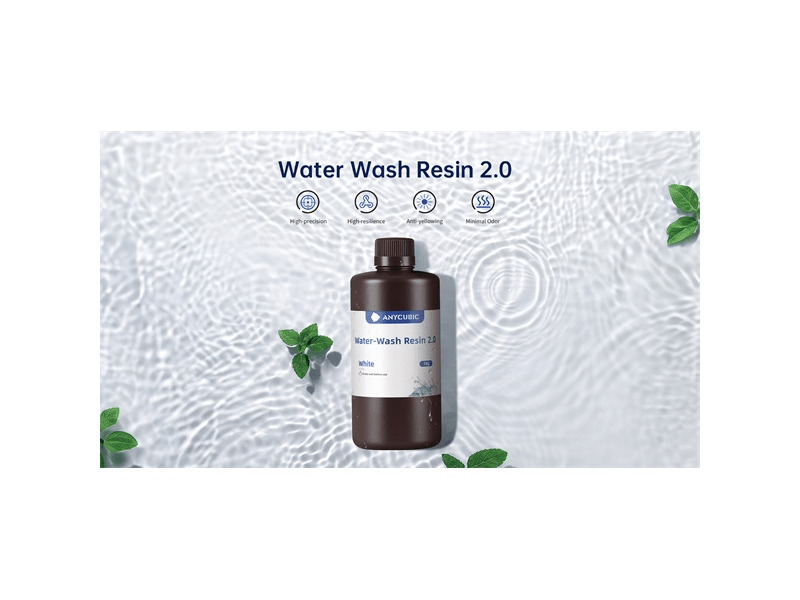 Anycubic Water Washable 3D Gyanta, fehér, 1kg (SSX2WH-102A)