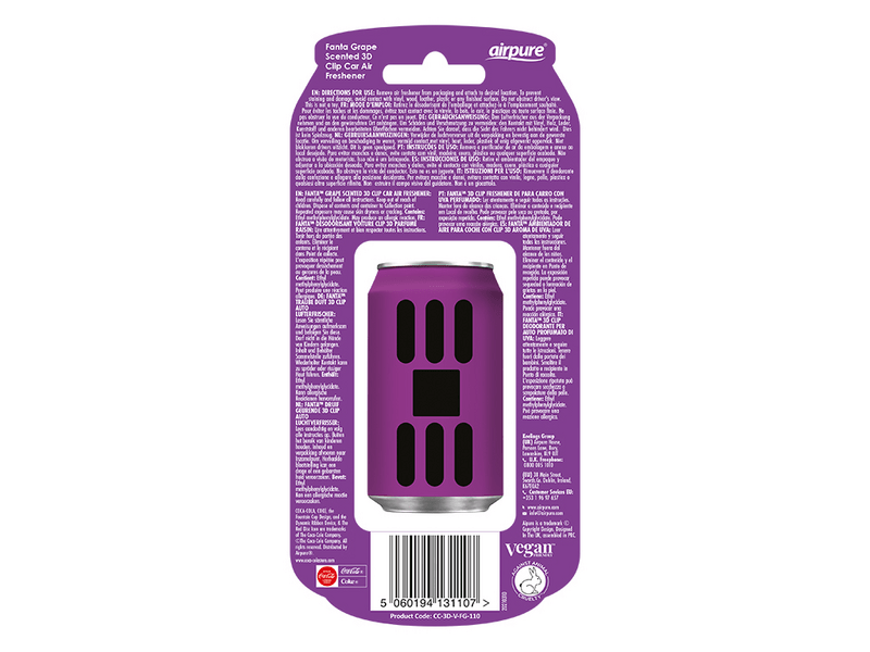 Airpure Illatosító, 3D dobozos üdítő - Fanta szőlő