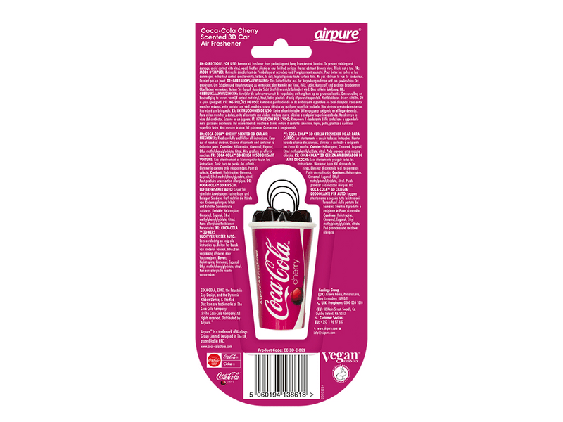 Airpure Illatosító, 3D pohár - Coke cherry