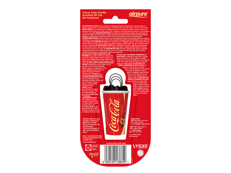 Airpure Illatosító, 3D pohár - Coke vanília