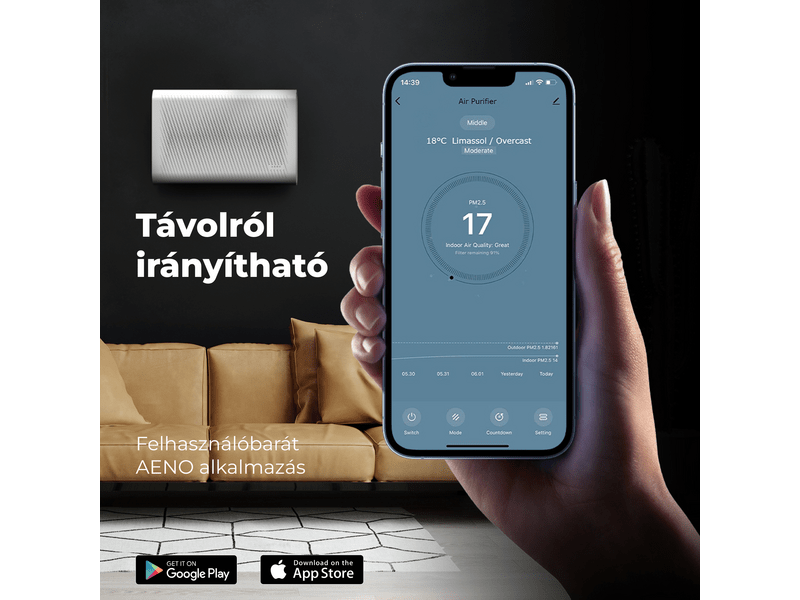 Aeno AP2S Légtisztító (AAP0002S)