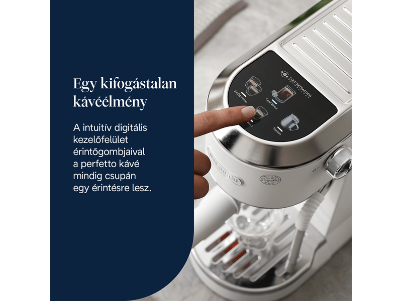 DeLonghi C890.WI Dedica Duo Manuális espresso kávéfőző, fehér