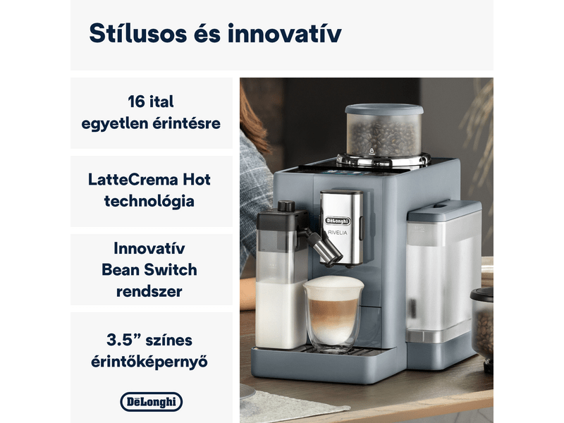 DeLonghi EXAM440.55.G Rivelia Pebble Grey Automata kávéfőző
