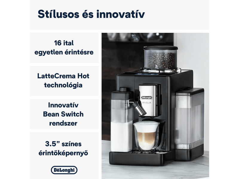 DeLonghi EXAM440.55.B Rivelia Onyx Black Automata kávéfőző