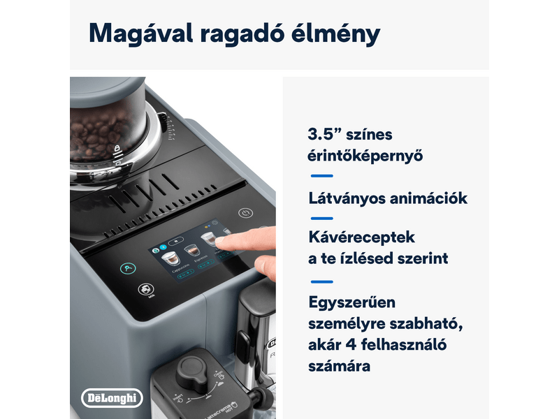 DeLonghi EXAM440.55.G Rivelia Pebble Grey Automata kávéfőző