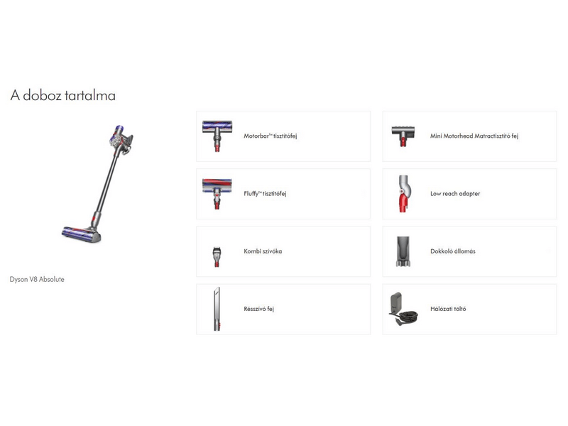 Dyson V8 Absolute (2022) kézi porszívó