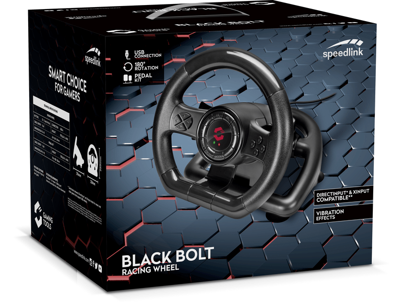 Speedlink BlackBolt PC versenykormány, fekete (SL-650300-BK)