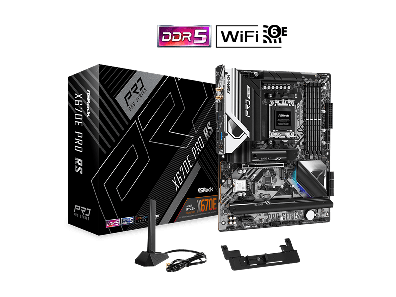 Asrock X670E PRO RS AM5 Alaplap, ATX