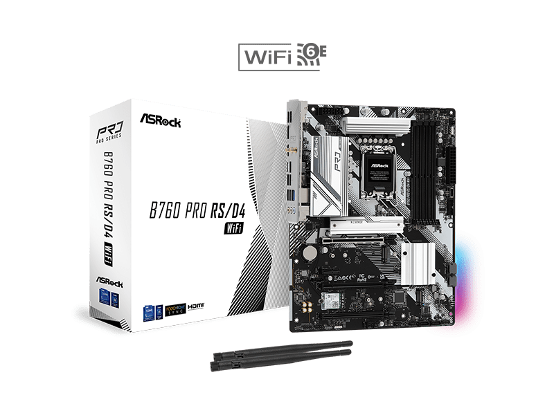 ASRock B760 Pro RS/D4 WiFi ATX Alaplap