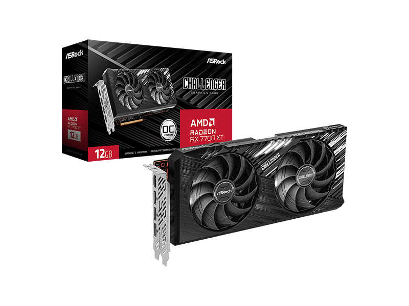 ASRock AMD Radeon™ RX 7700 XT Challenger 12GB OC Videókártya