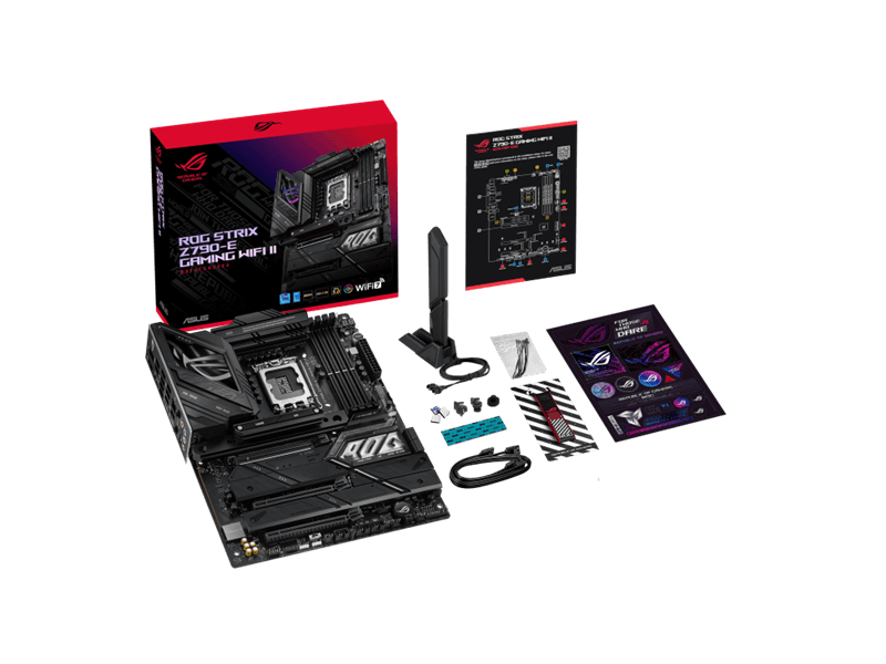 Asus Alaplap - Intel ROG STRIX Z790-E GAMING WIFI II LGA1700 (Z790, ATX, 4xDDR5 8000+MHz, 4xSATA3, 5xM.2, HDMI+DP)