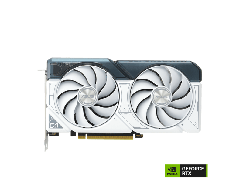 Asus Videokártya - nVidia DUAL-RTX4060TI-O8G-WHITE (8192MB, GDDR6, 2595/18000 Mhz, 128bit, HDMI2.1, 3xDP1.4)