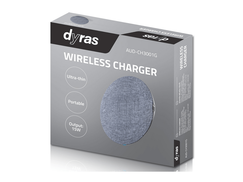 Dyras AUD-CH3001G Vezeték nélküli telefontöltő, szürke