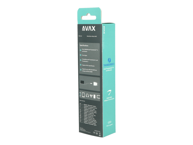 Avax CB902 THUNDER fonott USB-C kábel, 1 m, viharszürke