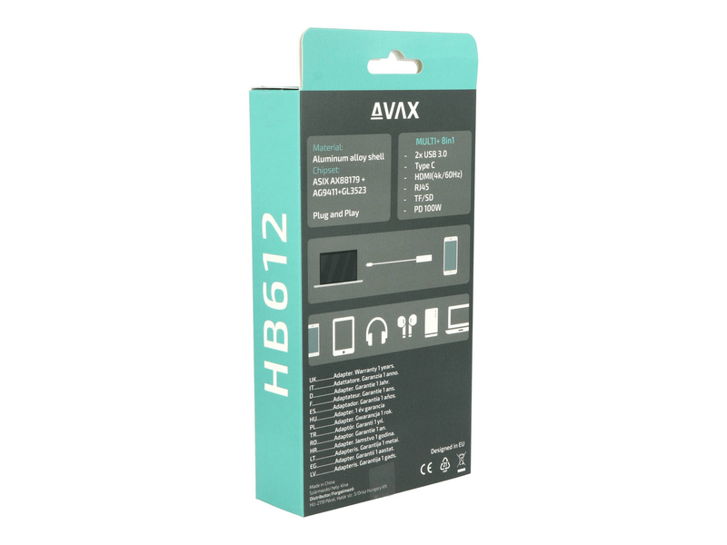 Avax HB612 8in1 USB HUB