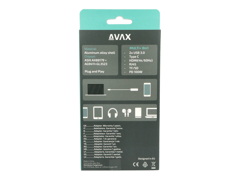 Avax HB612 8in1 USB HUB