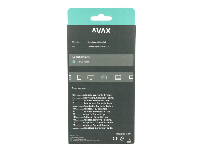 AVAX HB900 PRIME 4-port USB 3.0 + Type-C HUB
