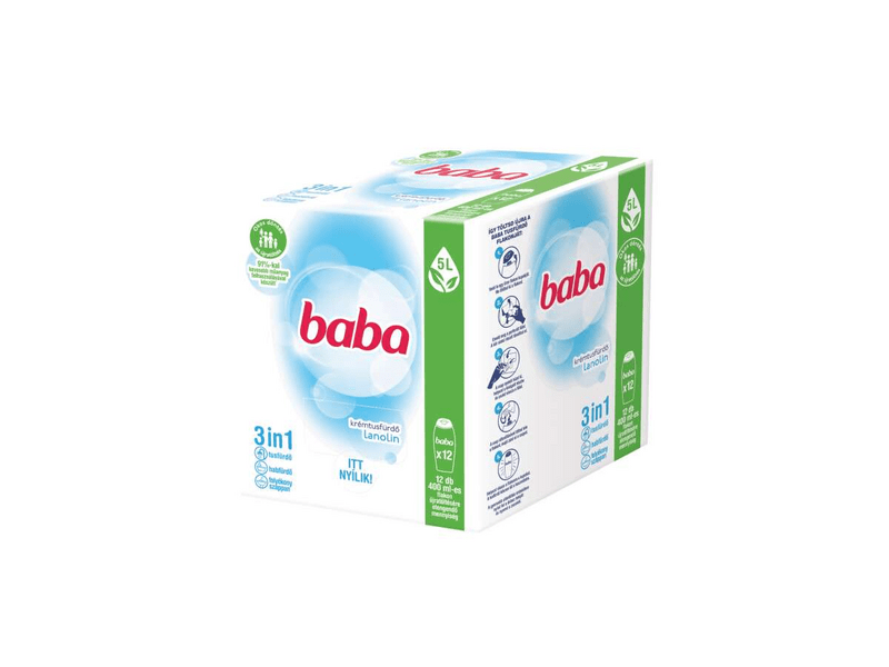 Baba Lanolin tusfürdő utántöltő, 5L