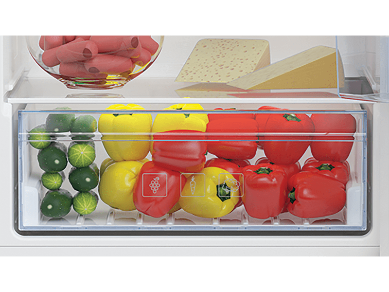 Beko BCSA285K4SN Beépíthető alulfagyasztós hűtőszekrény