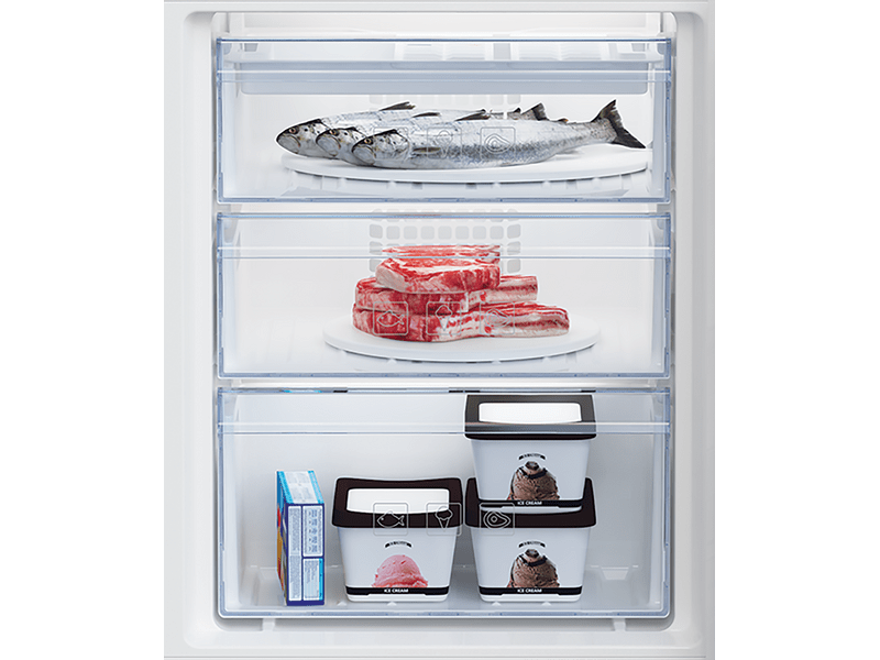 Beko BCSA285K4SN Beépíthető alulfagyasztós hűtőszekrény