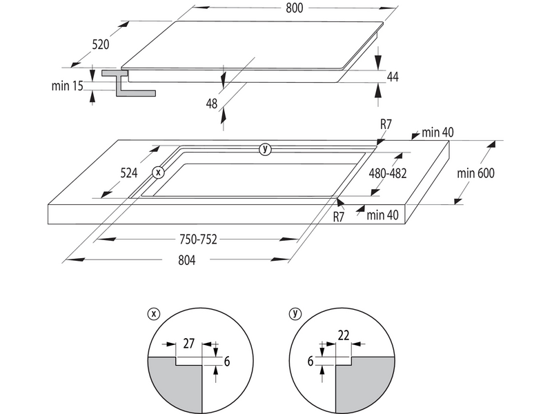 Gorenje GI8532BSCE G800 Indukciós főzőlap
