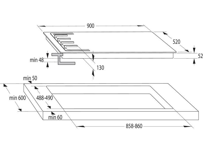 Gorenje GW951MB Beépíthető gázfőzőlap