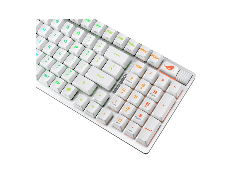 Asus ROG Strix Scope II 96 RX vezeték nélküli billentyűzet UK kiosztás, fehér