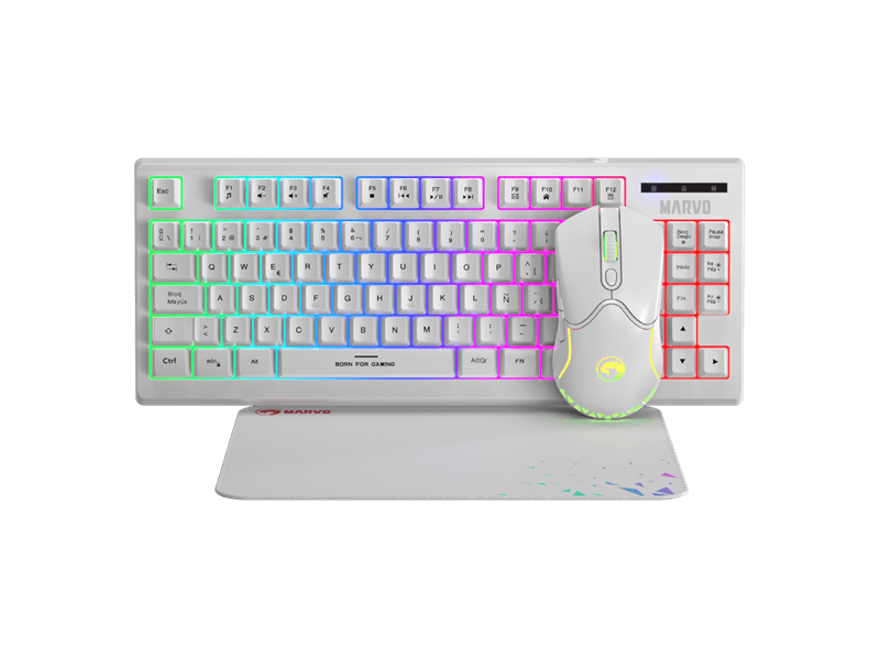 Marvo Loot 30 UK billentyűzet+egér+egérpad (CM310 UK WH)