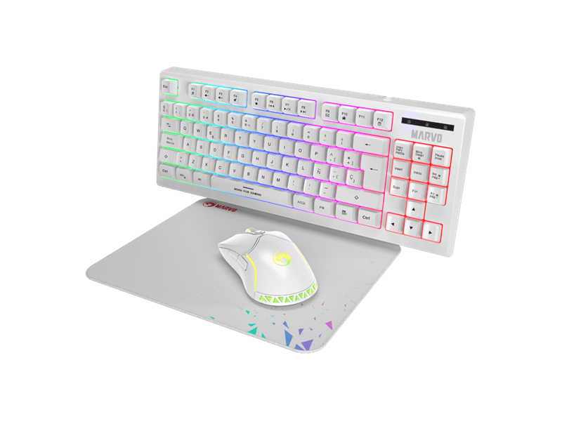 Marvo Loot 30 UK billentyűzet+egér+egérpad (CM310 UK WH)