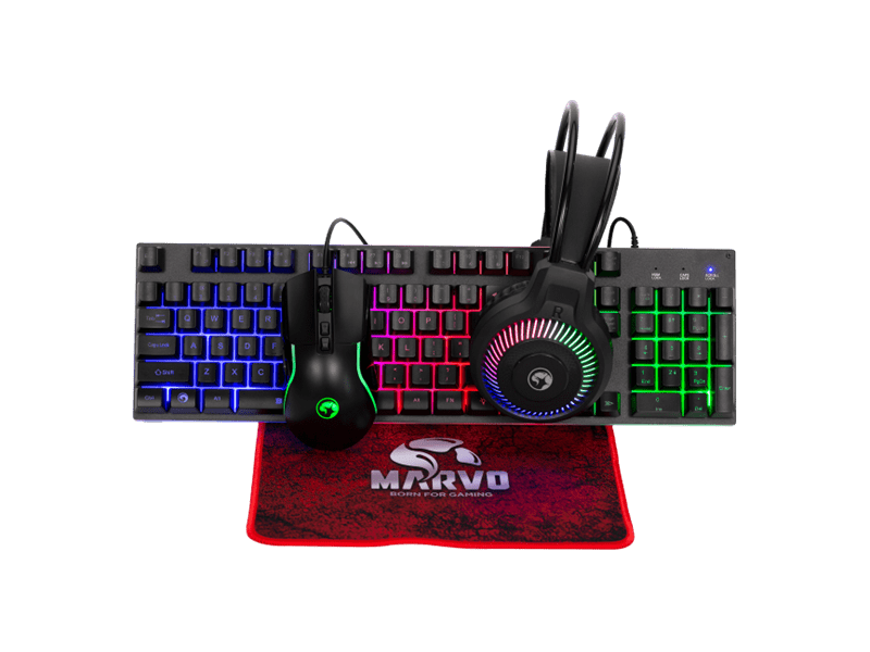 Marvo Loot 40 billentyűzet+egér+egérpad+fejhallgató szett (CM416 EN)