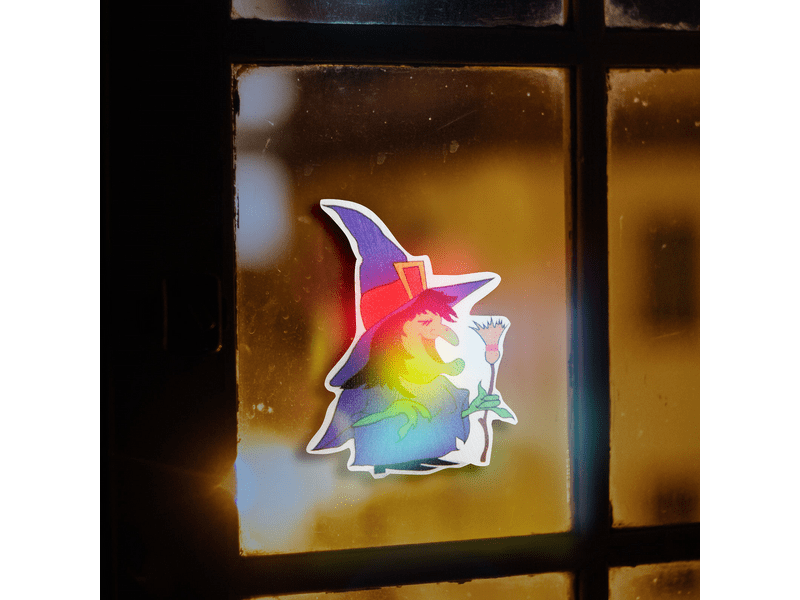 Family 56512A Halloween-i RGB LED dekor - öntapadós - boszorkány