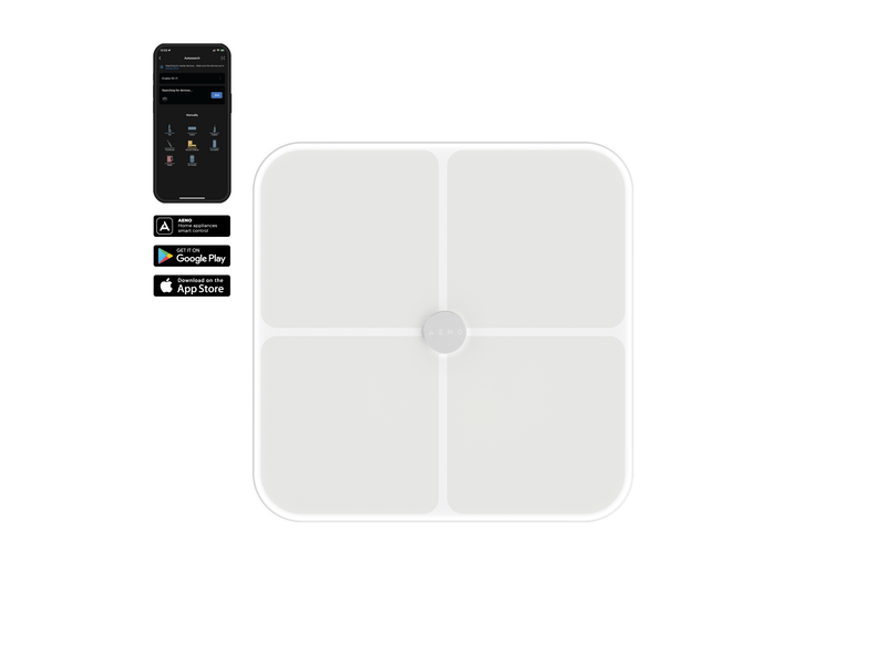 Aeno BS1S Testmérleg, fehér (ABS0001S)