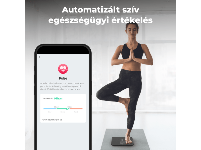 Aeno BS2S Testmérleg, fekete (ABS0002S)