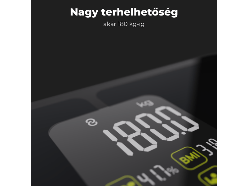 Aeno BS2S Testmérleg, fekete (ABS0002S)