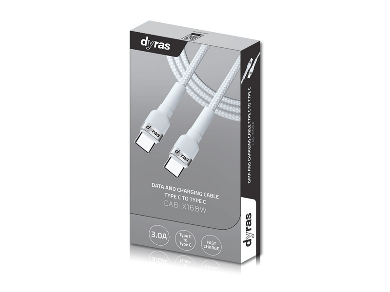 Dyras CAB-X168W USB-C / USB-C adat- és töltőkábel