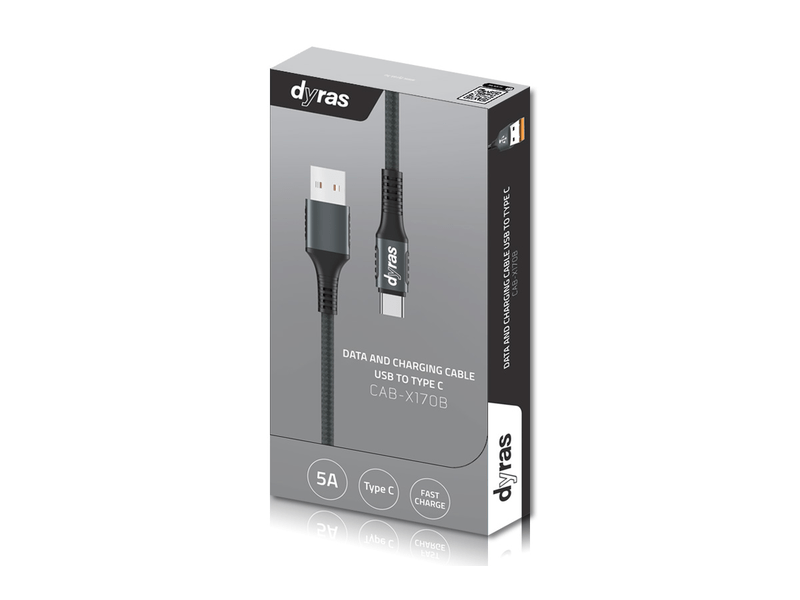 Dyras CAB-X170B USB Type C adat- és töltőkábel
