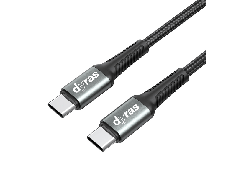 Dyras CAB-X288BK Adat- és töltőkábel, Type-C Type-C, 1m